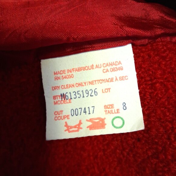 Vintage Jones New York Red Wool Lined Blazer Jacket Size 2 or 4 - Picture 9 of 10